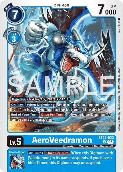 Image for AeroVeedramon (Cyber Eden) (BT22-023 U) - Digimon Card Game