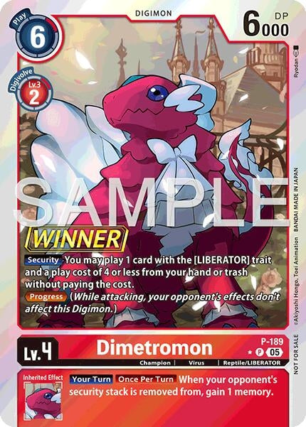 Image for Dimetromon (Store Tournament 2025 Vol.3 Winner Pack) (Digimon Promotion Cards) (P-189 P) - Digimon Card Game