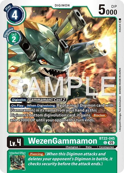 Image for WezenGammamon (Cyber Eden) (BT22-045 C) - Digimon Card Game