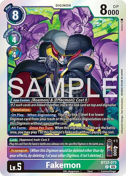 Image for Fakemon (Cyber Eden) (BT22-075 R) - Digimon Card Game