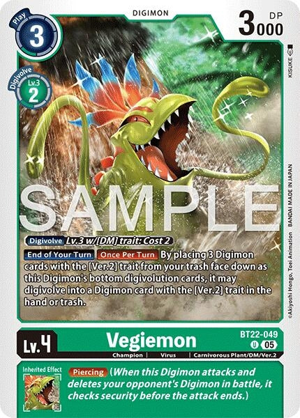 Image for Vegiemon (Cyber Eden) (BT22-049 U) - Digimon Card Game