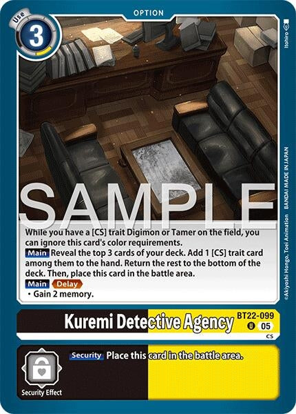 Image for Kuremi Detective Agency (Cyber Eden) (BT22-099 U) - Digimon Card Game