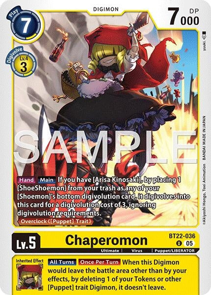 Image for Chaperomon (Cyber Eden) (BT22-036 U) - Digimon Card Game