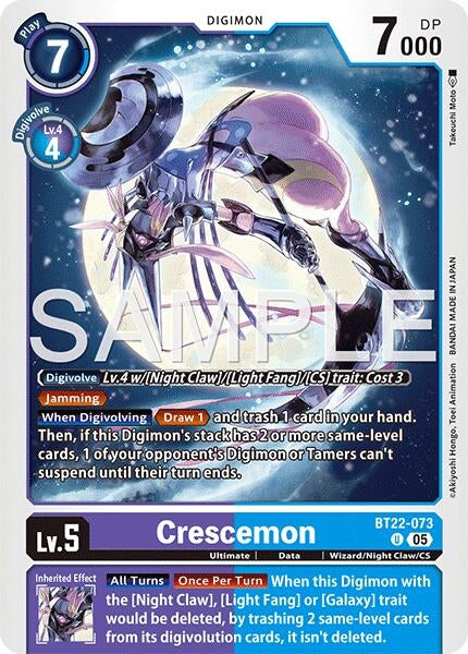 Image for Crescemon (Cyber Eden) (BT22-073 U) - Digimon Card Game