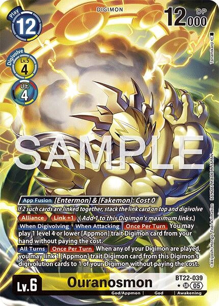 Image for Ouranosmon (Alternate Art) (Cyber Eden) (BT22-039 SR) - Digimon Card Game