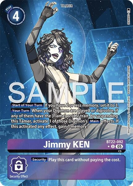 Image for Jimmy KEN (Alternate Art) (Cyber Eden) (BT22-092 U) - Digimon Card Game