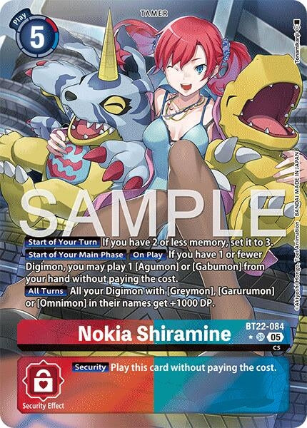 Image for Nokia Shiramine (Alternate Art) (Cyber Eden) (BT22-084 SR) - Digimon Card Game