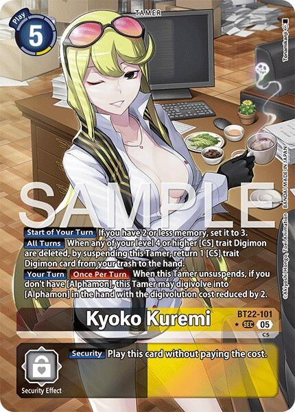 Image for Kyoko Kuremi (Alternate Art) (Cyber Eden) (BT22-101 SEC) - Digimon Card Game