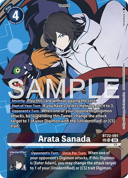 Image for Arata Sanada (SP) (Cyber Eden) (BT22-091 SR) - Digimon Card Game