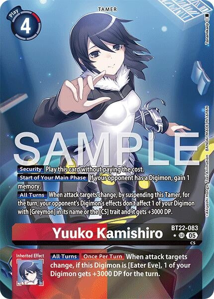 Image for Yuuko Kamishiro (Alternate Art) (Cyber Eden) (BT22-083 SR) - Digimon Card Game