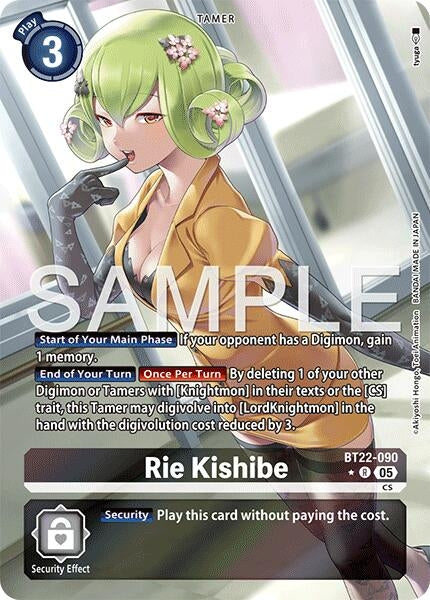 Image for Rie Kishibe (Alternate Art) (Cyber Eden) (BT22-090 R) - Digimon Card Game