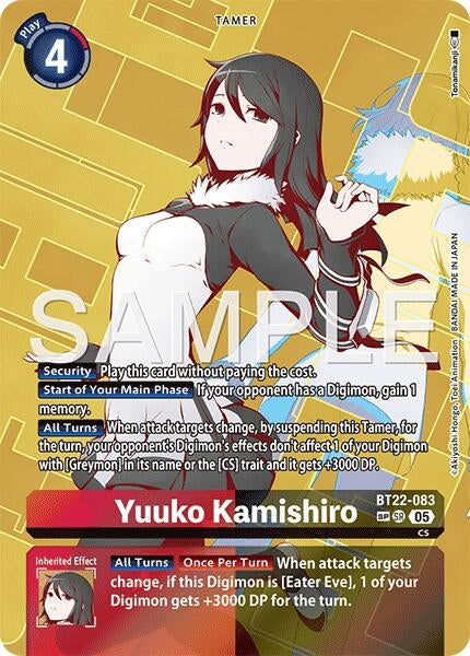 Image for Yuuko Kamishiro (SP) (Cyber Eden) (BT22-083 SR) - Digimon Card Game