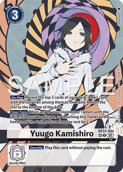 Image for Yuugo Kamishiro (SP) (Cyber Eden) (BT22-094 U) - Digimon Card Game