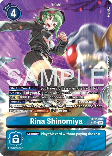 Image for Rina Shinomiya (Alternate Art) (Cyber Eden) (BT22-085 R) - Digimon Card Game
