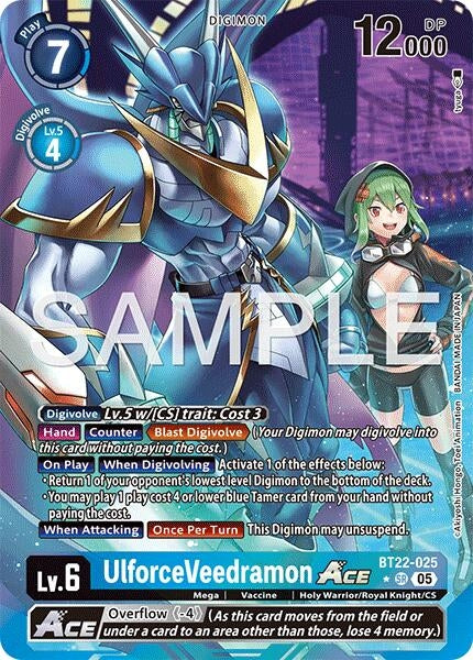 Image for UlforceVeedramon ACE (Alternate Art) (Cyber Eden) (BT22-025 SR) - Digimon Card Game