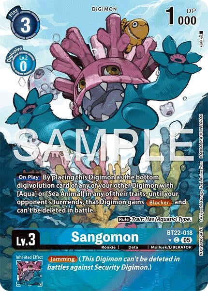 Image for Sangomon (Box Topper) (Cyber Eden) (BT22-018 C) - Digimon Card Game