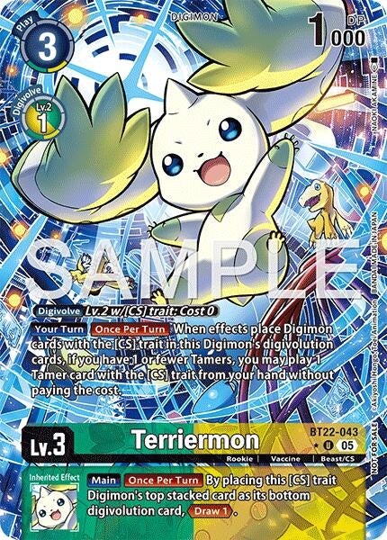 Image for Terriermon (Box Topper) (Cyber Eden) (BT22-043 U) - Digimon Card Game