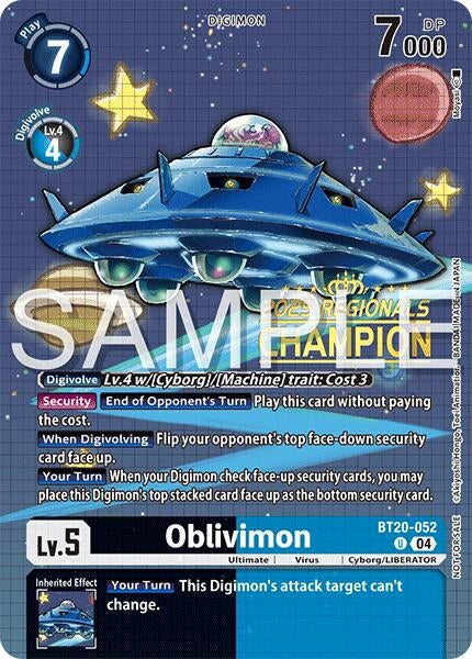 Image for Oblivimon (Regionals 25-26 Season 2 Champion) (Release Special Booster 2.0) (BT20-052 U) - Digimon Card Game