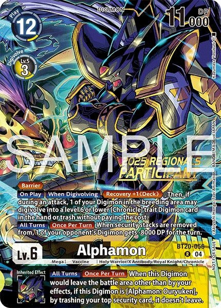 Image for Alphamon (Regionals 25-26 Season 2 Participant) (Release Special Booster 2.0) (BT20-056 R) - Digimon Card Game