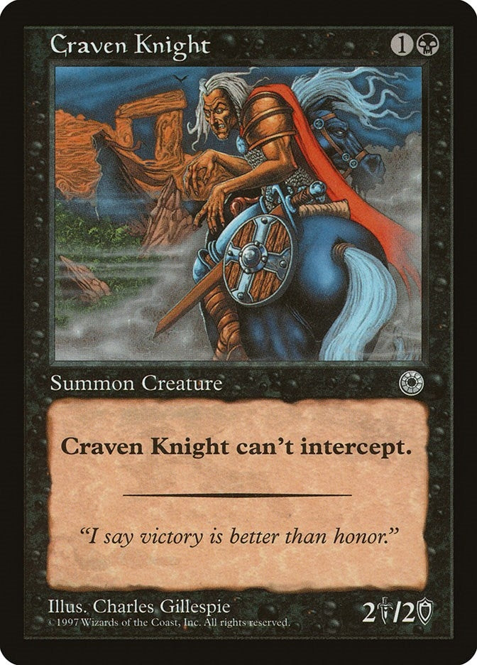 Image for Craven Knight (Portal) - Magic: The Gathering