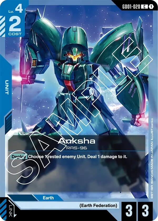 Image for Anksha (Newtype Rising) (GD01-020) - Gundam Card Game