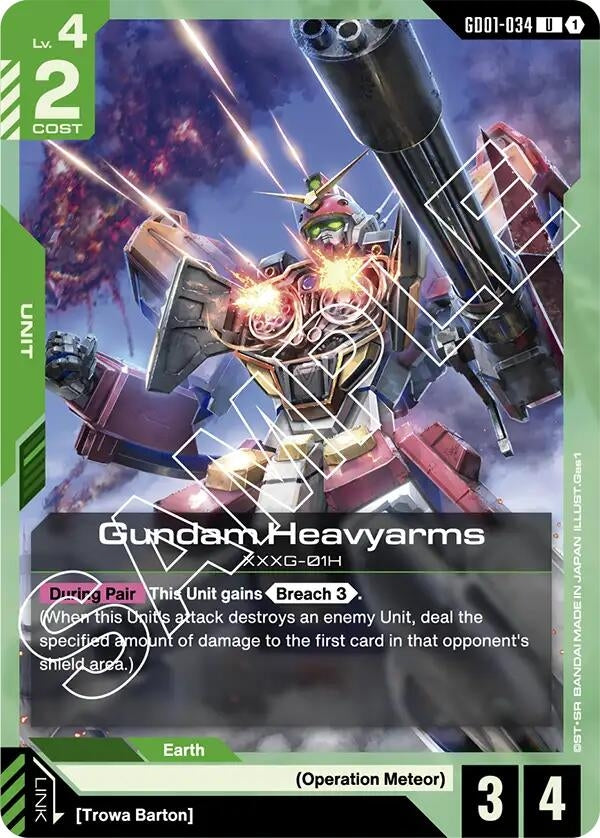 Image for Gundam Heavyarms (Newtype Rising) (GD01-034) - Gundam Card Game