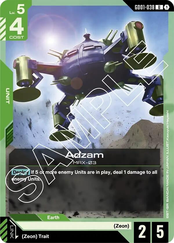Image for Adzam (Newtype Rising) (GD01-038) - Gundam Card Game