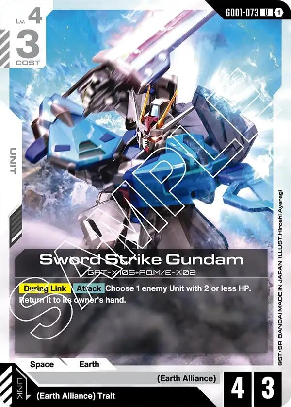 Image for Sword Strike Gundam (Newtype Rising) (GD01-073) - Gundam Card Game