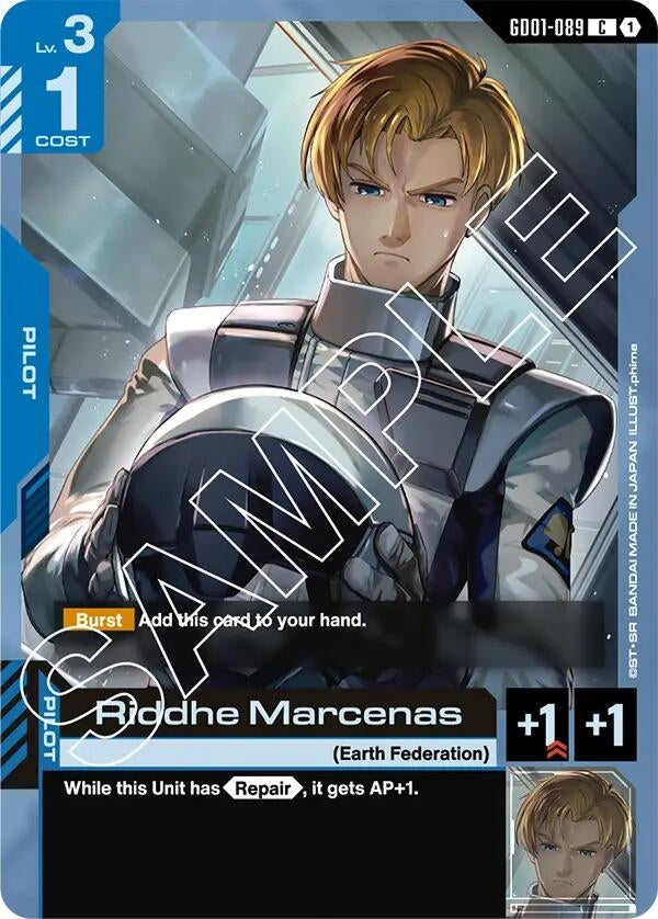 Image for Riddhe Marcenas (Newtype Rising) (GD01-089) - Gundam Card Game