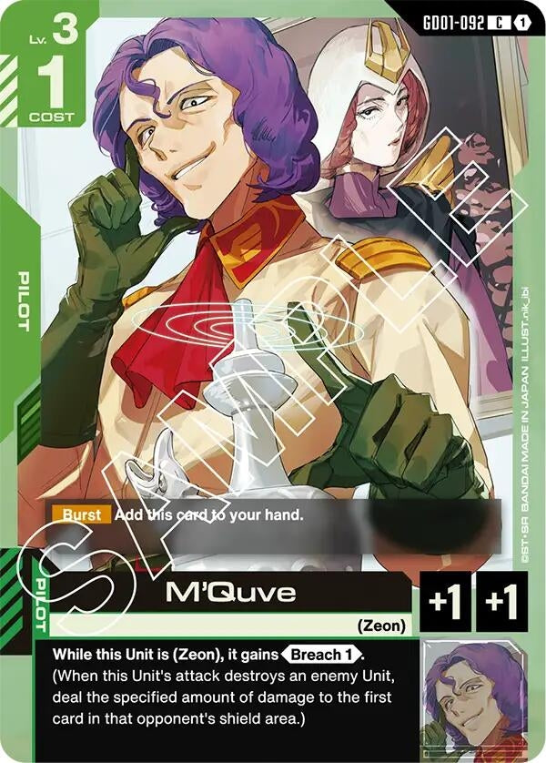Image for M'Quve (Newtype Rising) (GD01-092) - Gundam Card Game