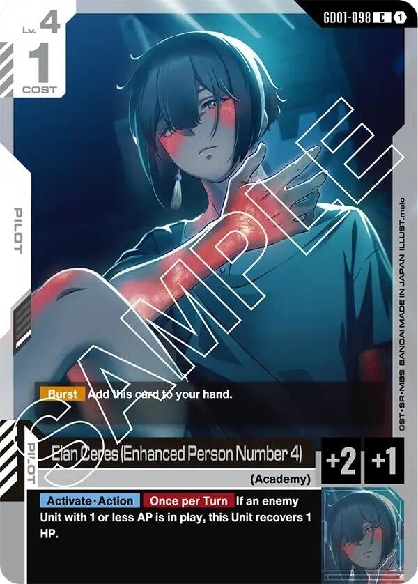 Image for Elan Ceres (Enhanced Person Number 4) (Newtype Rising) (GD01-098) - Gundam Card Game