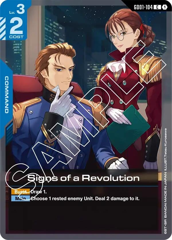 Image for Signs of a Revolution (Newtype Rising) (GD01-104) - Gundam Card Game