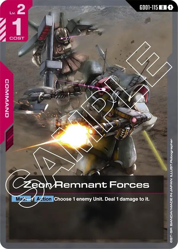 Image for Zeon Remnant Forces (Newtype Rising) (GD01-115) - Gundam Card Game