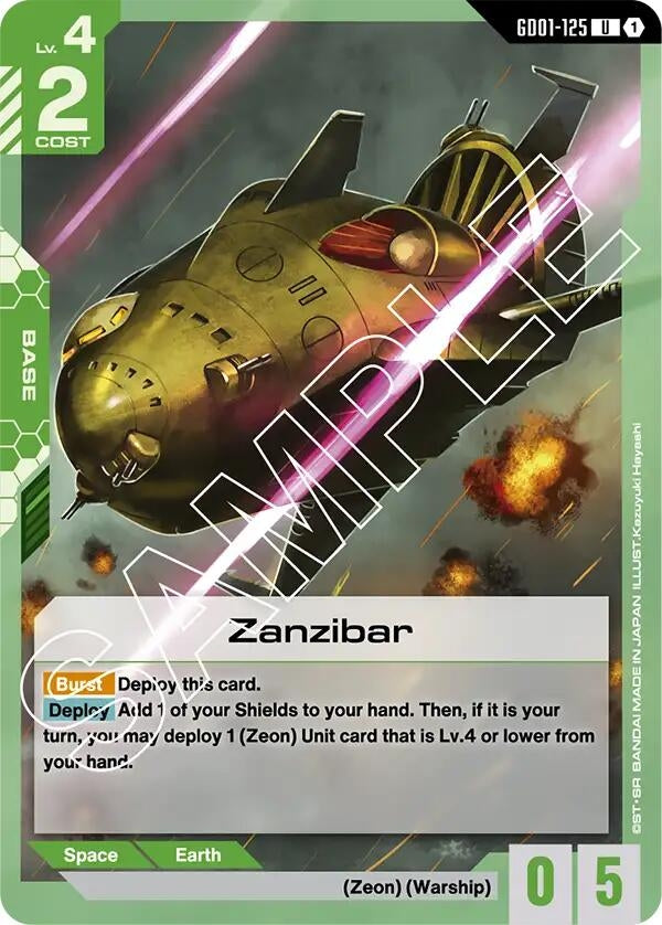 Image for Zanzibar (Newtype Rising) (GD01-125) - Gundam Card Game