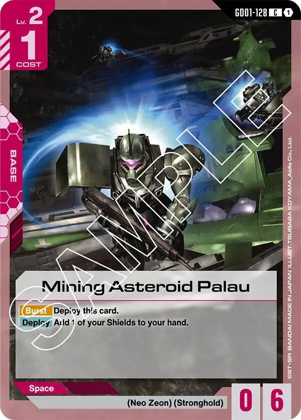 Image for Mining Asteroid Palau (Newtype Rising) (GD01-128) - Gundam Card Game