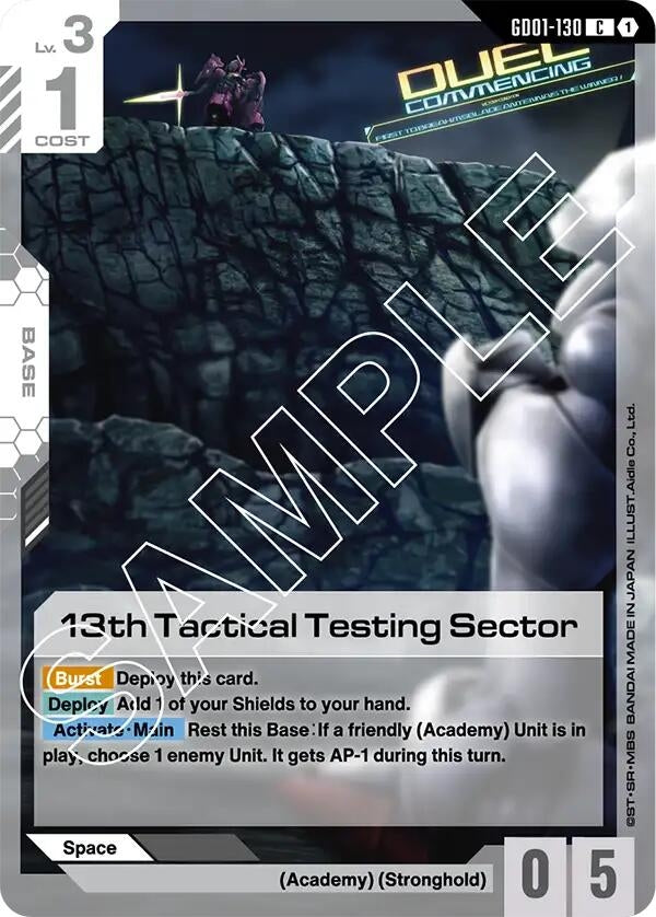 Image for 13th Tactical Testing Sector (Newtype Rising) (GD01-130) - Gundam Card Game