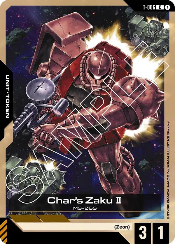 Image for Char's Zaku II (T-006) Token (Newtype Rising) (T-006) - Gundam Card Game