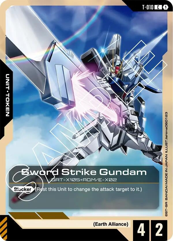 Image for Sword Strike Gundam (T-010) Token (Newtype Rising) (T-010) - Gundam Card Game
