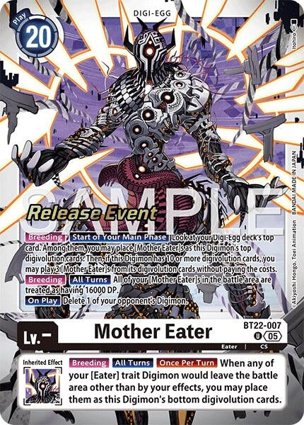 Image for Mother Eater (Cyber Eden Release Event Cards) (BT22-007 U) - Digimon Card Game