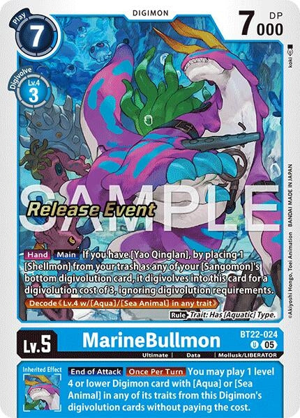 Image for MarineBullmon (Cyber Eden Release Event Cards) (BT22-024 U) - Digimon Card Game