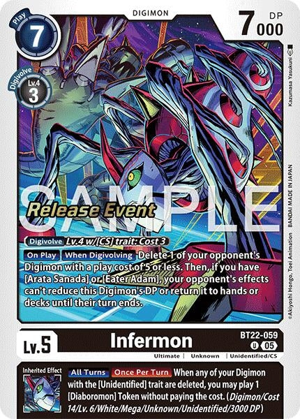 Image for Infermon (Cyber Eden Release Event Cards) (BT22-059 U) - Digimon Card Game