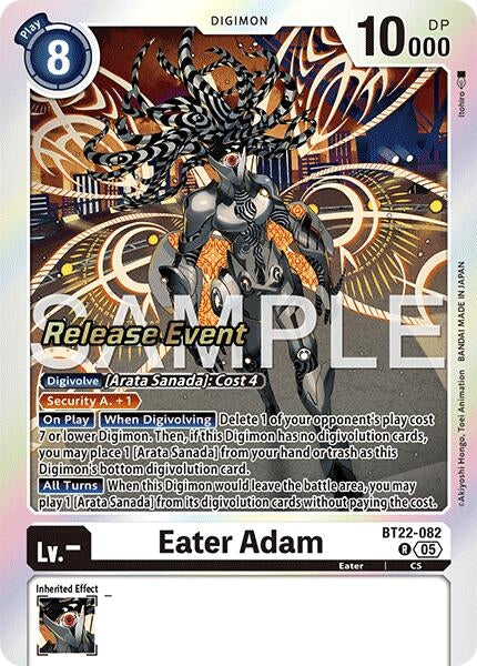 Image for Eater Adam (Cyber Eden Release Event Cards) (BT22-082 R) - Digimon Card Game