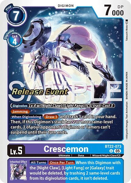 Image for Crescemon (Cyber Eden Release Event Cards) (BT22-073 U) - Digimon Card Game
