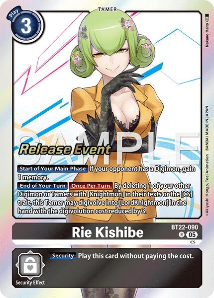 Image for Rie Kishibe (Cyber Eden Release Event Cards) (BT22-090 R) - Digimon Card Game
