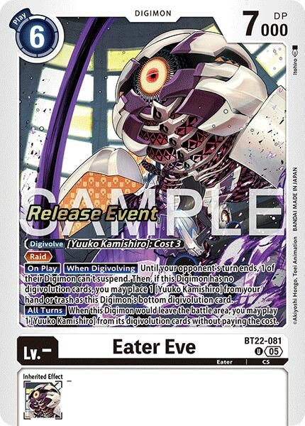 Image for Eater Eve (Cyber Eden Release Event Cards) (BT22-081 U) - Digimon Card Game
