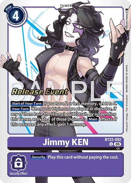 Image for Jimmy KEN (Cyber Eden Release Event Cards) (BT22-092 U) - Digimon Card Game