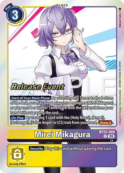Image for Mirei Mikagura (Cyber Eden Release Event Cards) (BT22-089 R) - Digimon Card Game