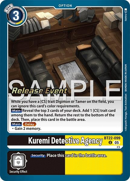 Image for Kuremi Detective Agency (Cyber Eden Release Event Cards) (BT22-099 U) - Digimon Card Game