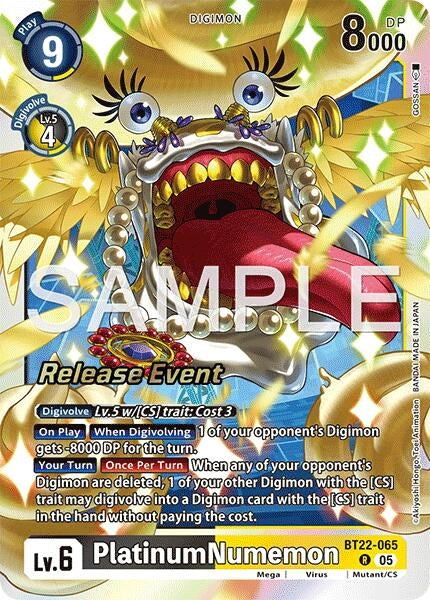 Image for PlatinumNumemon (Cyber Eden Release Event Cards) (BT22-065 R) - Digimon Card Game