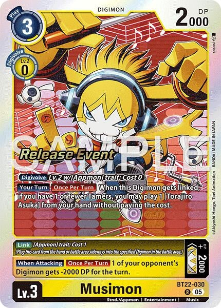 Image for Musimon (Cyber Eden Release Event Cards) (BT22-030 R) - Digimon Card Game